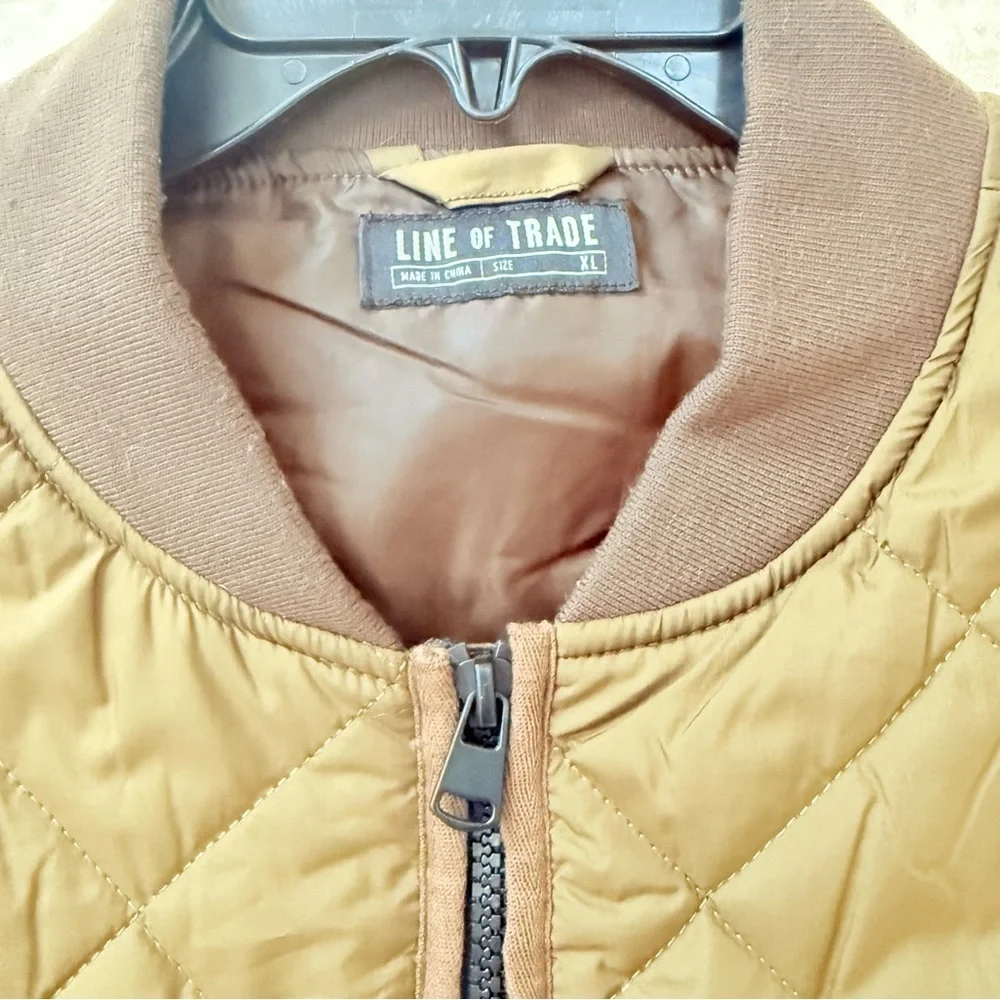 Line of Trade Quilted Olive Utility Vest XL Zip Front Puffer